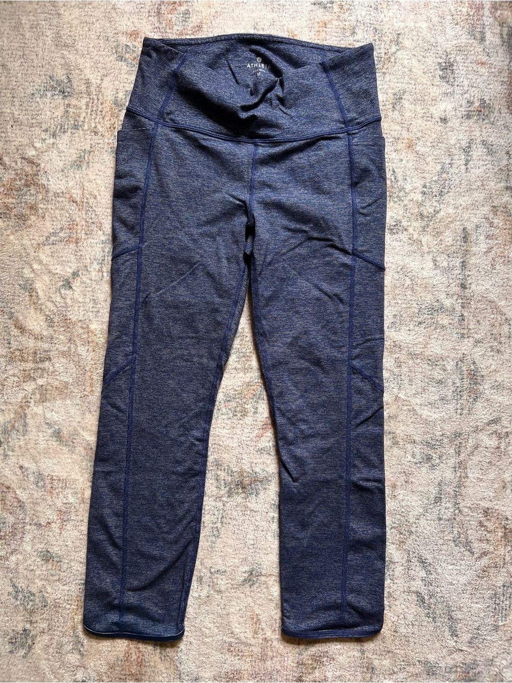 Athleta 3/4 Navy Blue Performance Leggings
